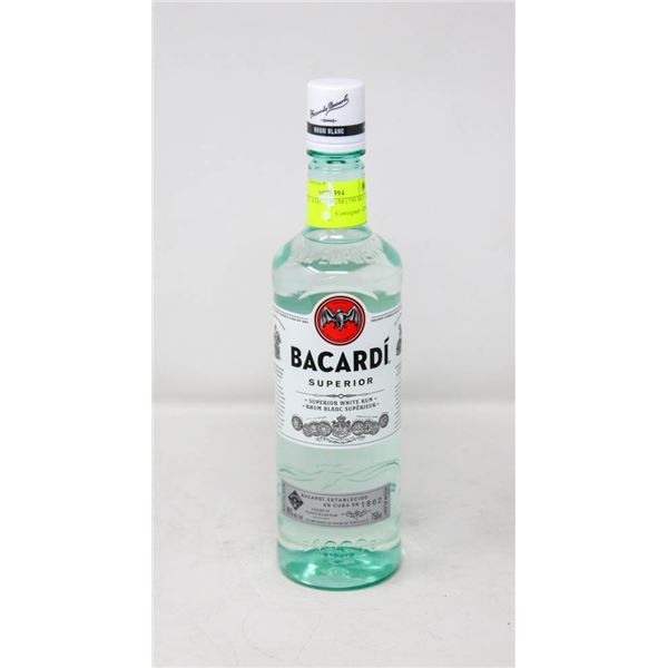 BACARDI WHITE RUM (750 ML)   40%