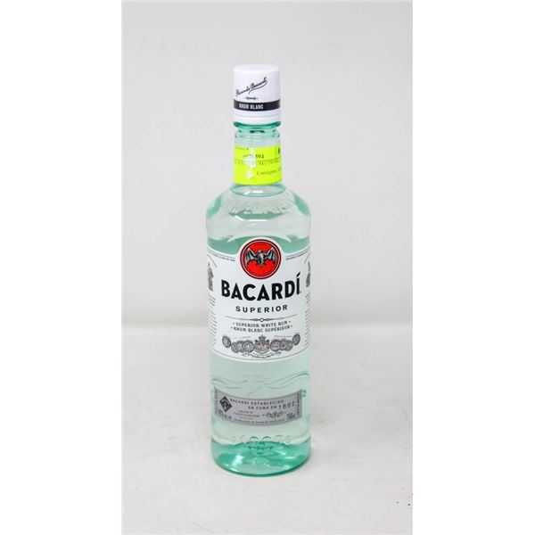 BACARDI WHITE RUM (750 ML)   40%