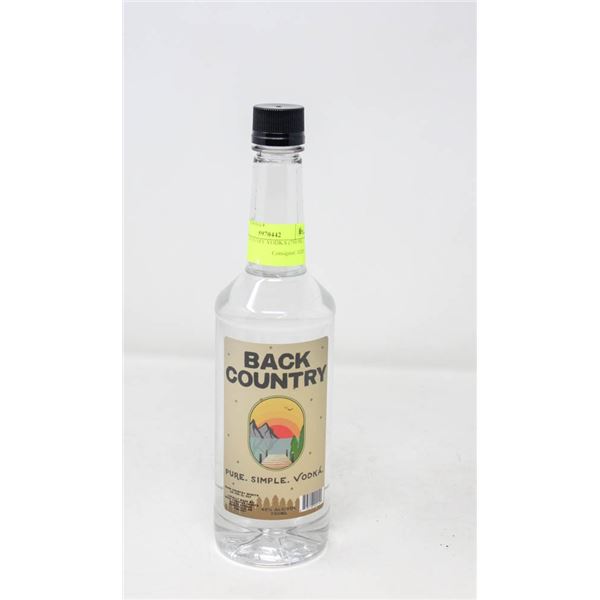 BACK COUNTRY VODKA (750 ML)   40%