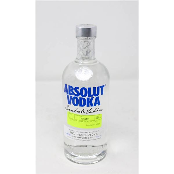 ABSOLUT VODKA (750 ML)   40%