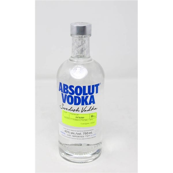 ABSOLUT VODKA (750 ML)   40%