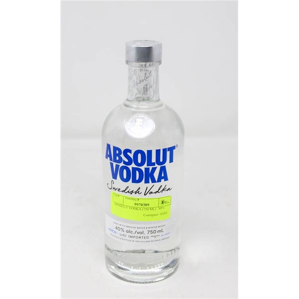 ABSOLUT VODKA (750 ML)   40%