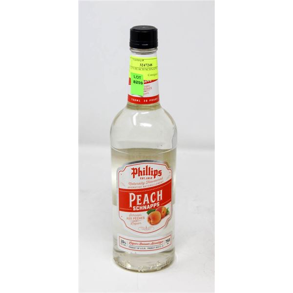 PHILLIP'S PEACH SCHNAPPS 750ML 15%