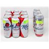 Image 1 : CASE OF 12 MIXED KING CANS; 3 BUDWEISER/ 9 MOLSON
