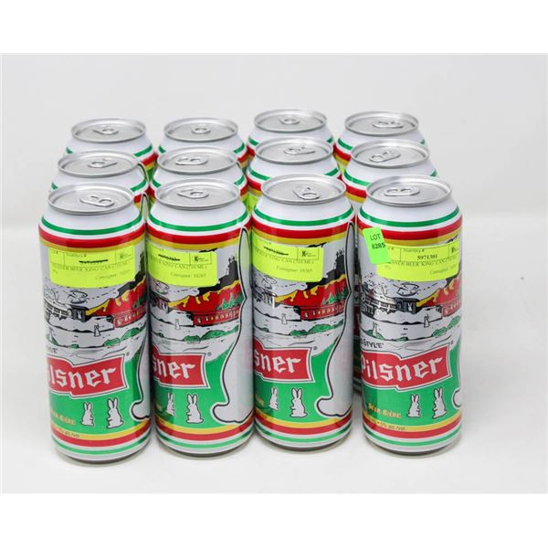 CASE OF 12 PILSNER BEER 'KING' CANS (710 ML) 5%
