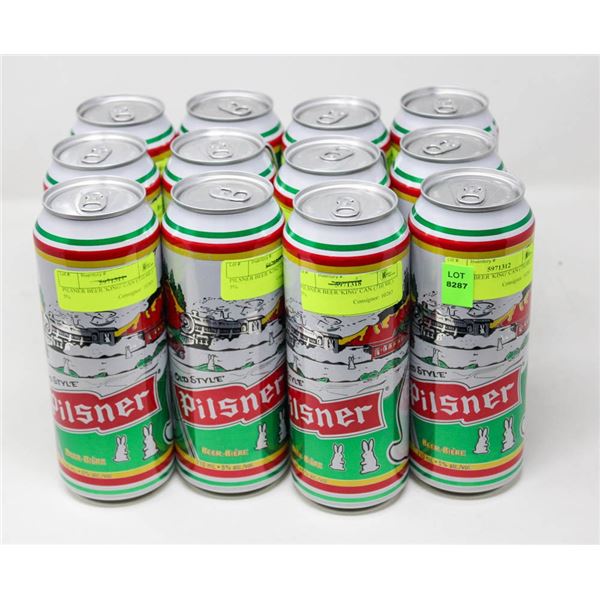 CASE OF 12 PILSNER BEER 'KING' CANS (710 ML) 5%