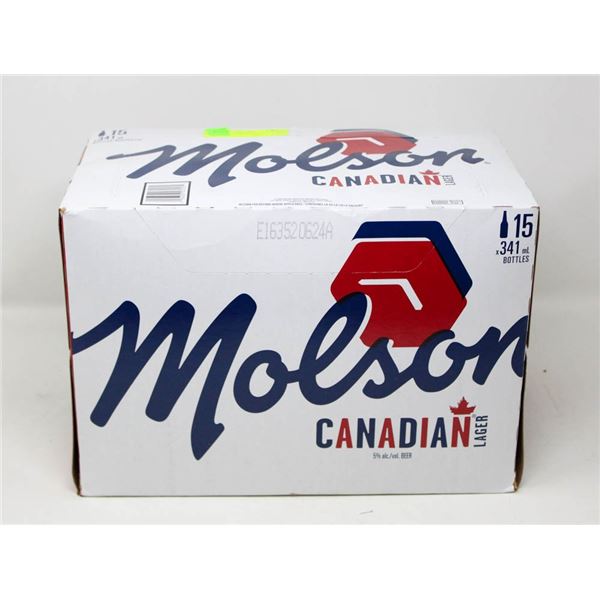 MOLSON CANADIAN BEER 15-BOTTLE  (15 X 355 ML)