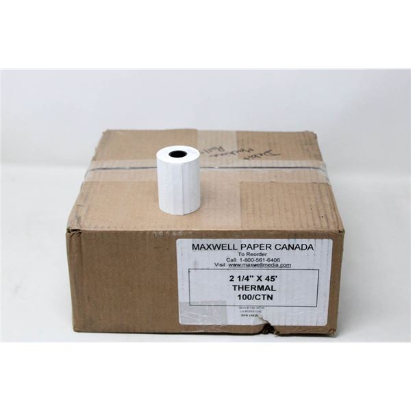 DEBIT MACHINE ROLLS SIZE:  2 1/4" X 45'