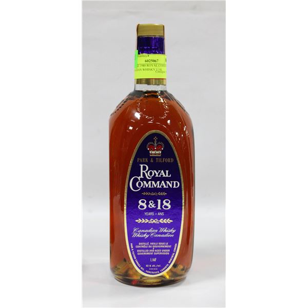 VINTAGE 1980 ROYAL COMMAND CANADIAN WHISKY 1.14L