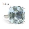 Image 2 : GIA Certified 15.46 Ct Natural Aquamarine Ring