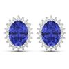 Image 1 : 14KT White Gold 2.18ctw Tanzanite and Diamond Earrings