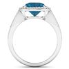 Image 4 : 14KT White Gold 3.7ctw London Blue Topaz and Diamond Ring