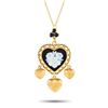 Image 1 : Dolce and Gabbana 18K Yellow Gold Sapphire and Black Jade Necklace