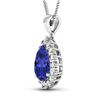 Image 2 : 14KT White Gold 3.25ctw Tanzanite and Diamond Pendant