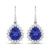 Image 1 : 14KT White Gold 2.88ctw Tanzanite and Diamond Earrings