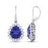 Image 4 : 14KT White Gold 2.88ctw Tanzanite and Diamond Earrings