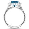 Image 4 : 14KT White Gold 2.9ctw London Blue Topaz and Diamond Ring