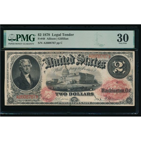 1878 $2 Legal Tender Note PMG 30