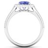 Image 4 : 14KT White Gold 1.41ct Tanzanite and Diamond Ring