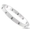 Image 1 : Cartier 18K White Gold Diamond Pav Ceramic Bracelet