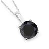 Image 2 : 14KT White Gold 3.12ctw Black Diamond Pendant