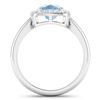 Image 4 : 14KT White Gold 1.65ctw Aquamarine and Diamond Ring