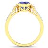 Image 4 : 14KT Yellow Gold 1.41ctw Tanzanite and Diamond Ring