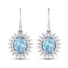 Image 1 : 14KT White Gold 2.56ctw Aquamarine and Diamond Earrings