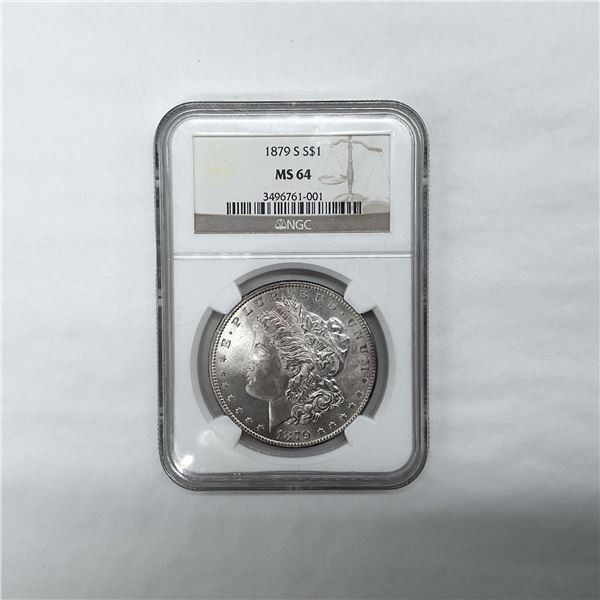 1879-S Morgan Silver Dollar NGC Graded MS64