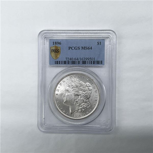 1896 Morgan Silver Dollar PCGS Graded MS64