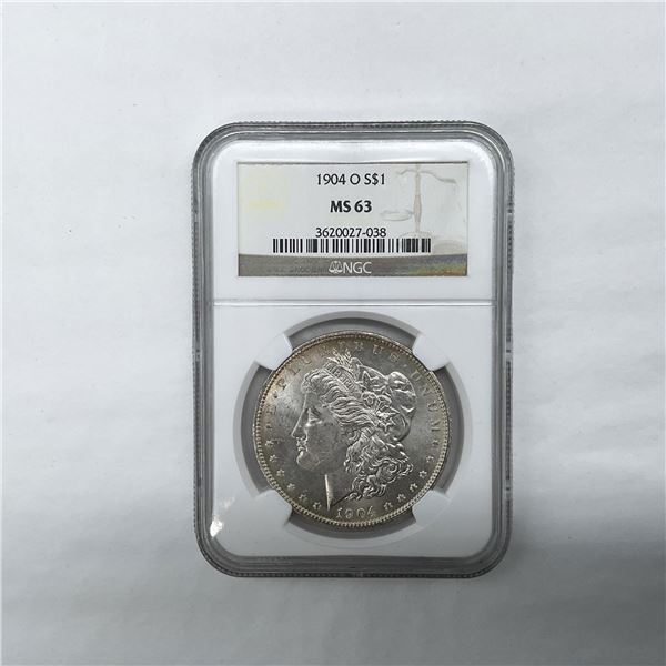 1904-O Morgan Silver Dollar NGC Graded MS63