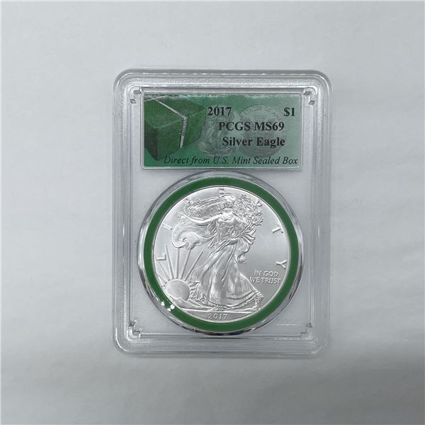 2017 Silver Eagle Dollar PCGS Graded MS69