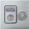 Image 2 : 2pc 2008-S Eagle Half Dollar, NGC Graded MS70 and 2008-P Proof Silver Dollar