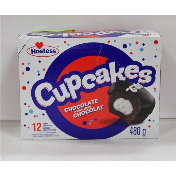 12 HOSTESS CUPCAKES - CHOCOLATE FLAVOUR 480G PER