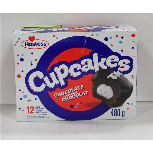 12 HOSTESS CUPCAKES - CHOCOLATE FLAVOUR 480G PER