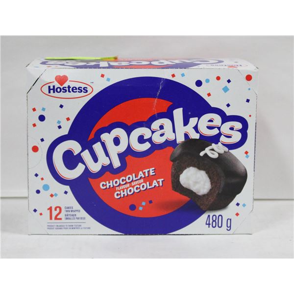 12 HOSTESS CUPCAKES - CHOCOLATE FLAVOUR 480G PER