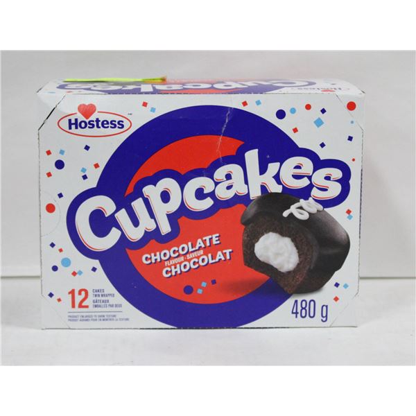 12 HOSTESS CUPCAKES - CHOCOLATE FLAVOUR 480G PER