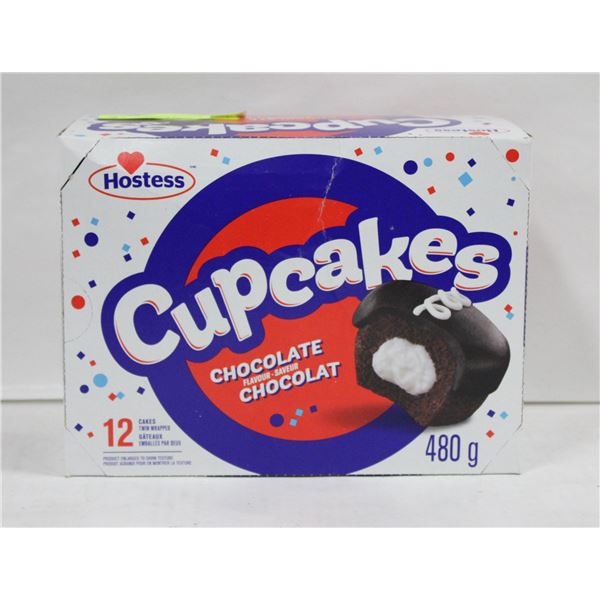 12 HOSTESS CUPCAKES - CHOCOLATE FLAVOUR 480G PER