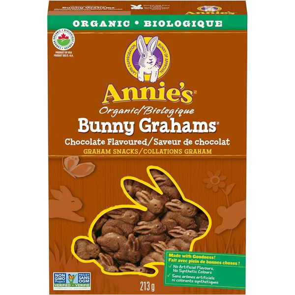 2 NEW ANNIES BUNNY GRAHAMS CHOCOLATE FLAVORED
