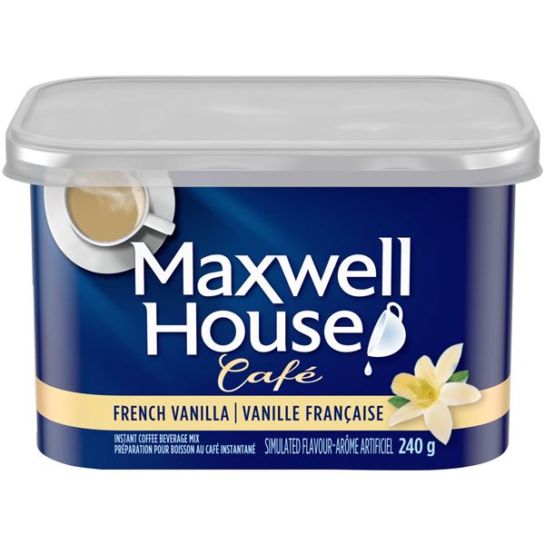 NEW MAXWELL HOUSE CAFE FRENCH VANILLA INSTANT