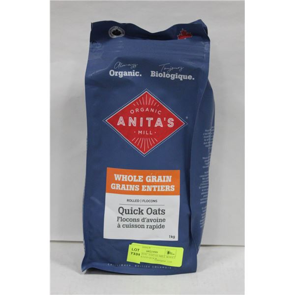 NEW ORGANIC ANITAS MILL WHOLE GRAIN ROLLED QUICK
