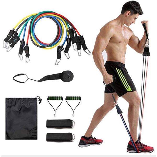 NEW 11 PIECES EXERCISE RESISTANCE BANDS SET