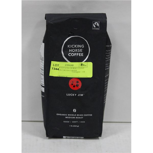 NEW 1LB KICKING HORSE LUCKY JIM WHOLE BEAN COFFEE
