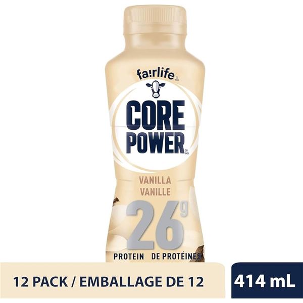 NEW 12 X 414ML CORE POWER VANILLA