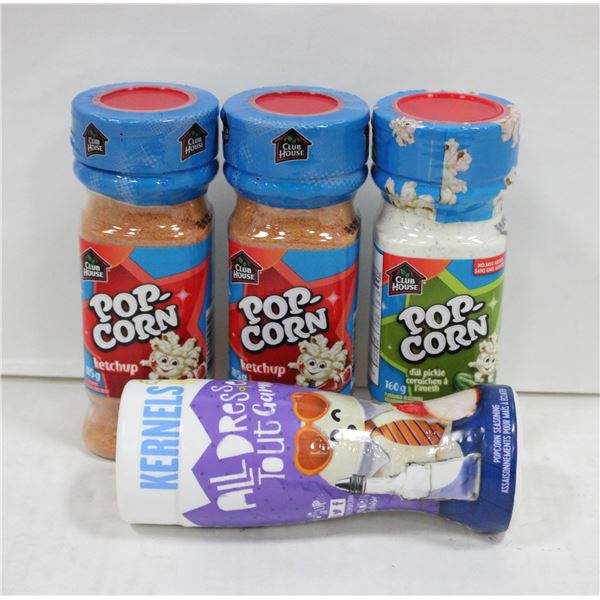NEW 4 PACK OF POP-CORN SEASONINGS