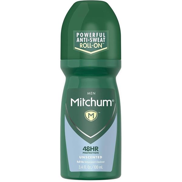 NEW 3 X 3.4OZ MEN MITCHUM UNSCENTED DEODORANT