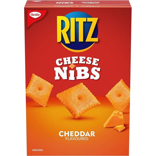 NEW 2 X 180G RITZ CHEESE NIBS CHEDDAR
