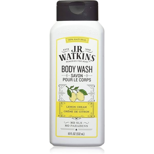 BRAND NEW 532ML J.R. WATKINS BODY WASH LEMON CREAM