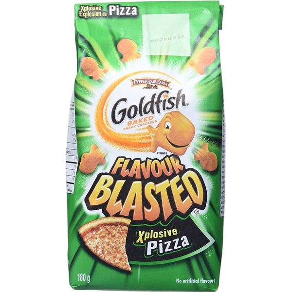 NEW 3 X 180G GOLDFISH XPLOSIVE PIZZA FLAVOUR