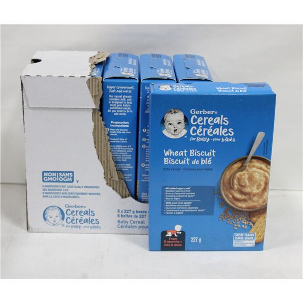 CASE OF GERBER STAGE 3 CEREAL WHEAT BISCUIT BABY